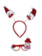 BookMyCostume Christmas Accessory Combo for Girls- Christmas Snowman Santa Eye Glasses and Christmas Bouncing Snowman Headband for Girls